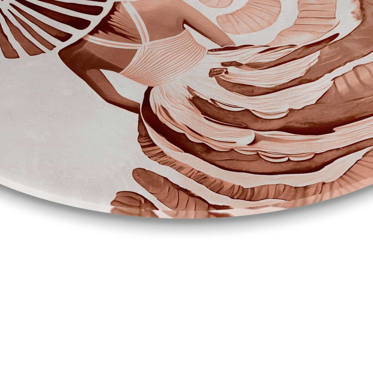 Glasschilderij Ronde jurk terracotta 50 Rond - Reinders