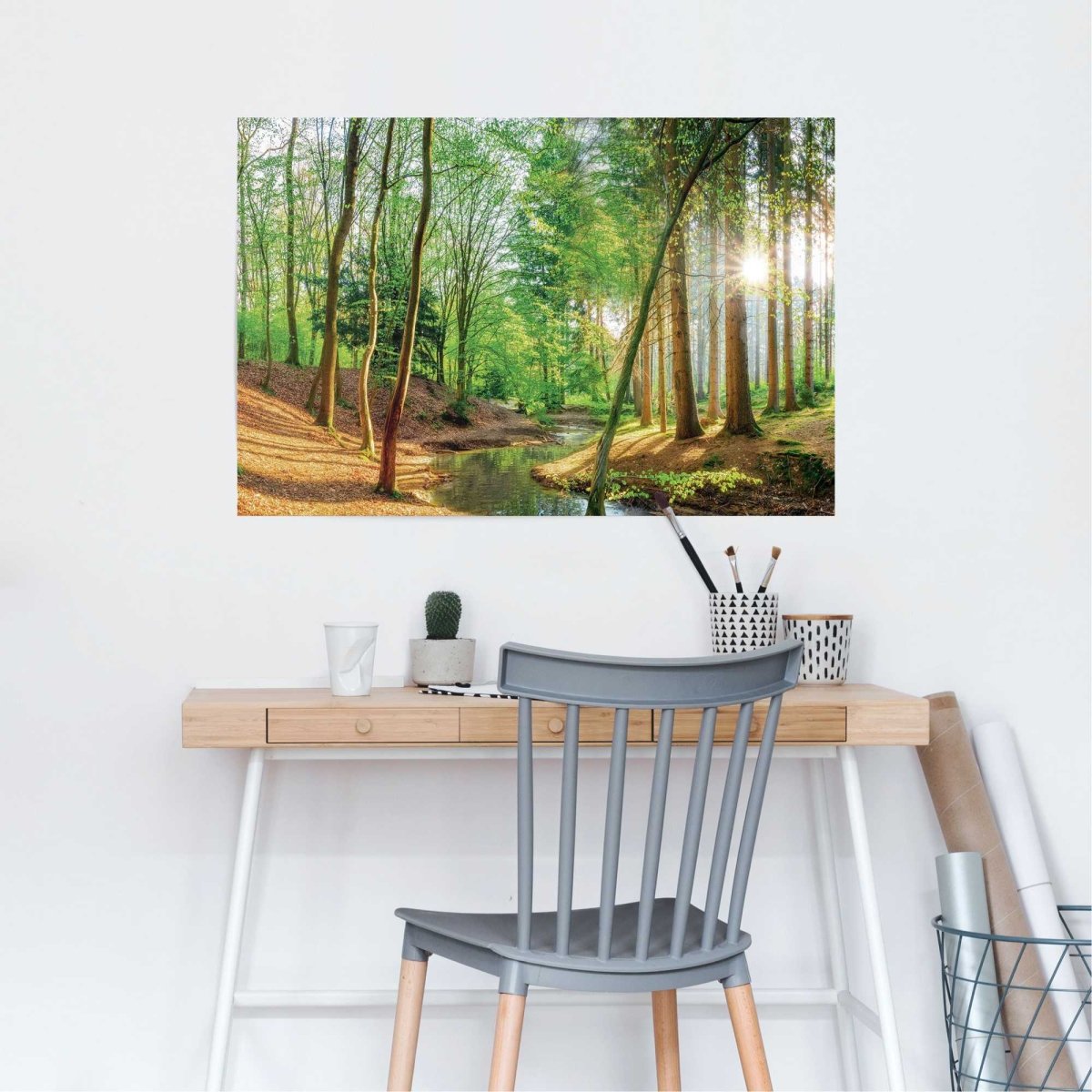 Poster Bos in de zon 61x91,5 - Reinders