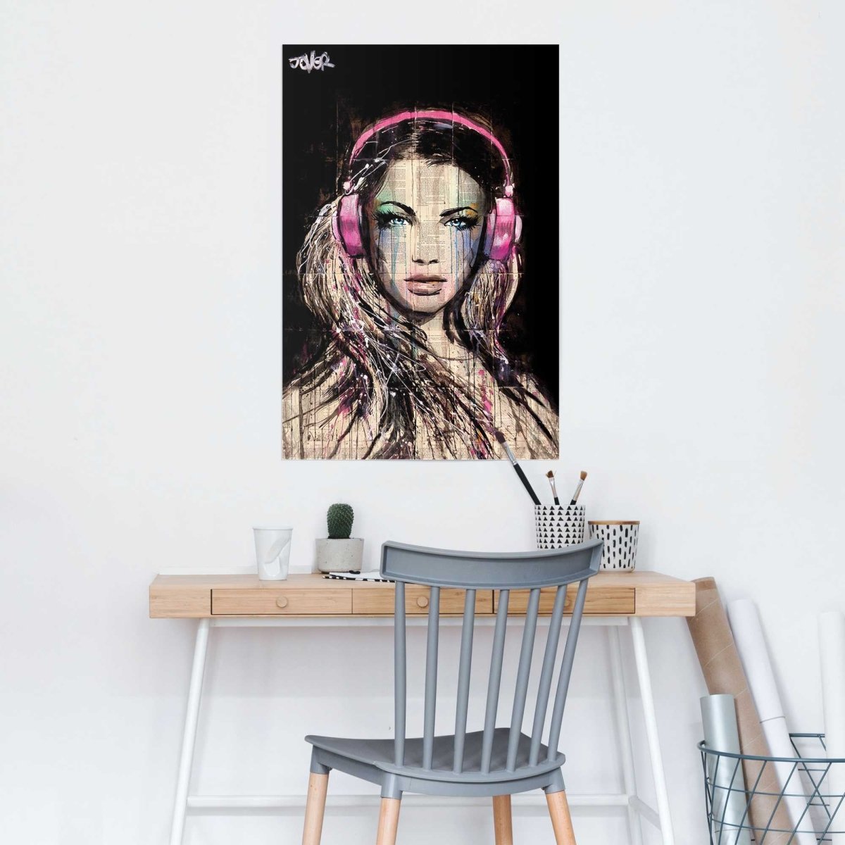 Poster Loui Jover - dj girl 91,5x61 - Reinders