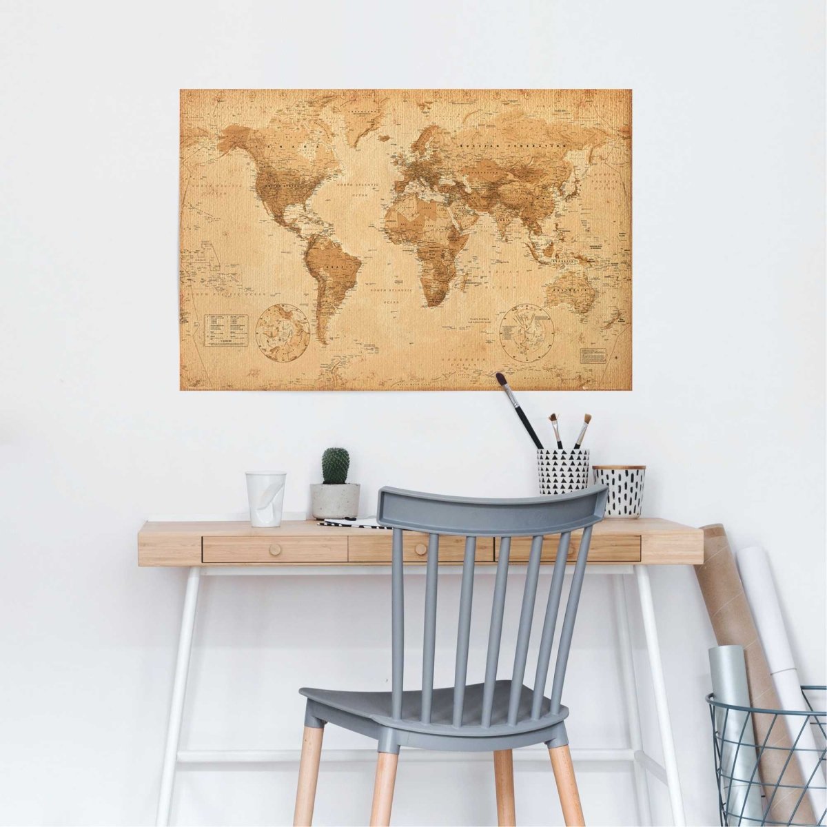 Poster Wereldkaart 61x91,5 - Reinders