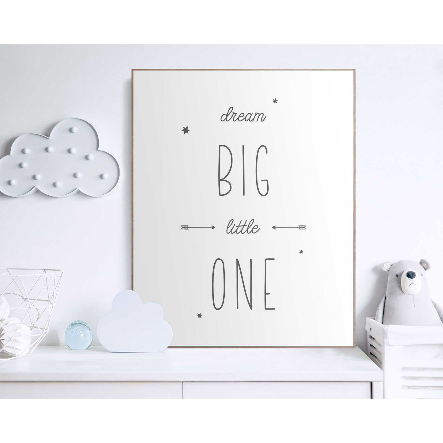 Gerahmtes Bild Dream big little one50x40
