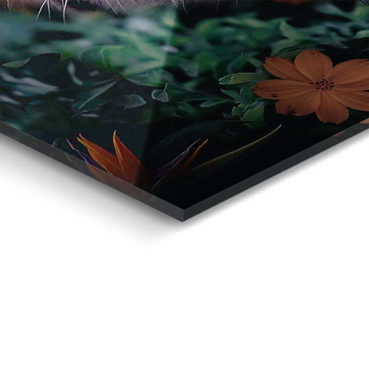 Glasbild Leopard 116x78