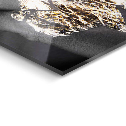 Glasbild Black Gold Face 116x78