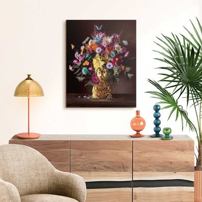 Wandbild Blumenlöwe 50x40