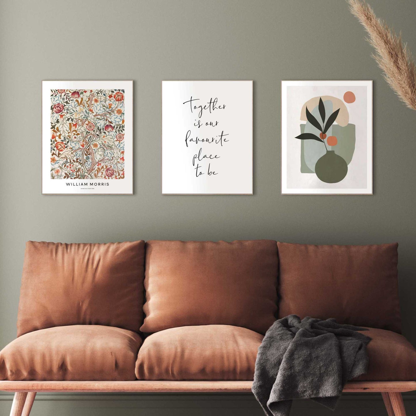 Bilder Set William Morris - Blumen 50x40