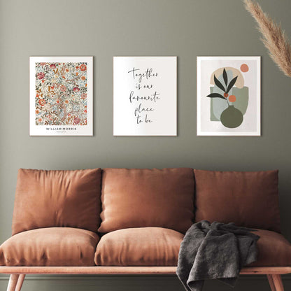 Bilder Set William Morris - Blumen 50x40