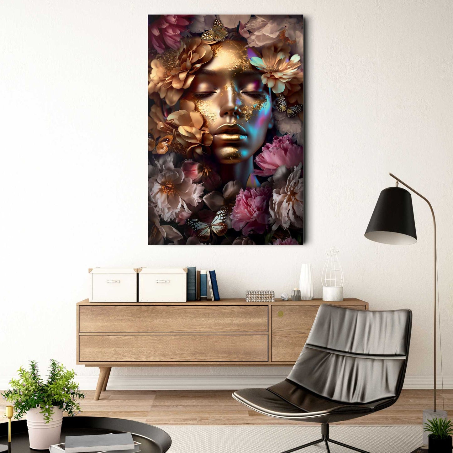 Glasbild Goldener Traum 116x78