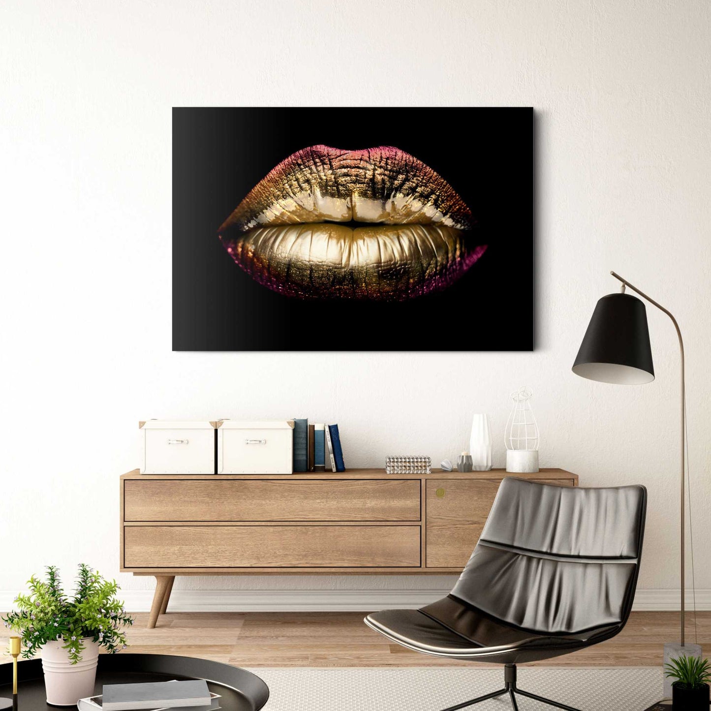 Glasbild Perfect Lips 78x116