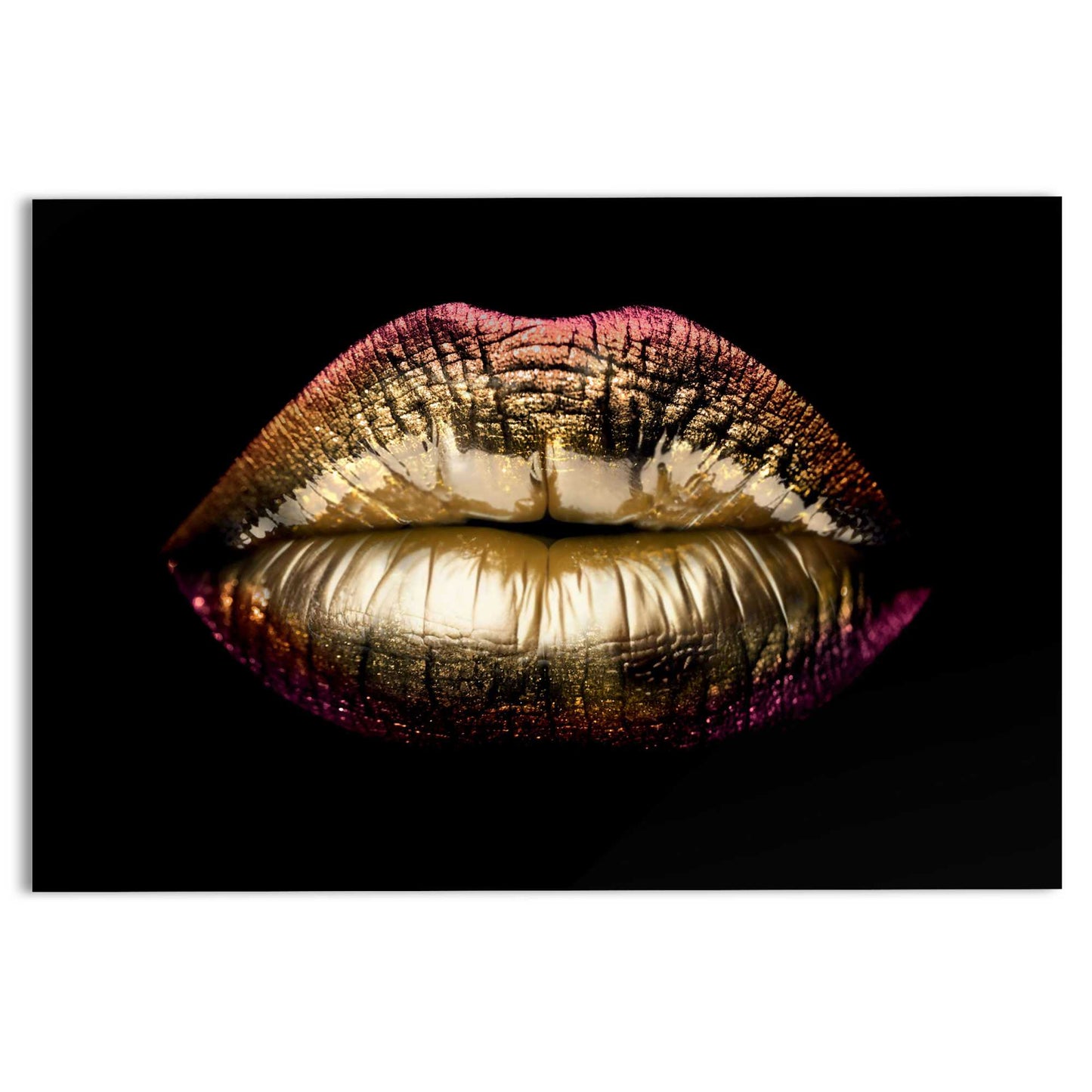 Glasschilderij Perfect Lips 78x116