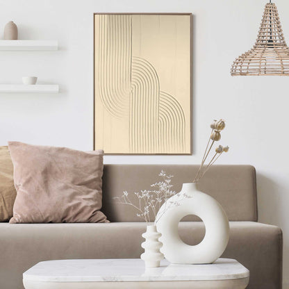 Relief Wandbild Knot - sand 70x50