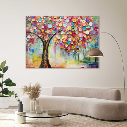 Wandbild Life Tree - colourful 100x140