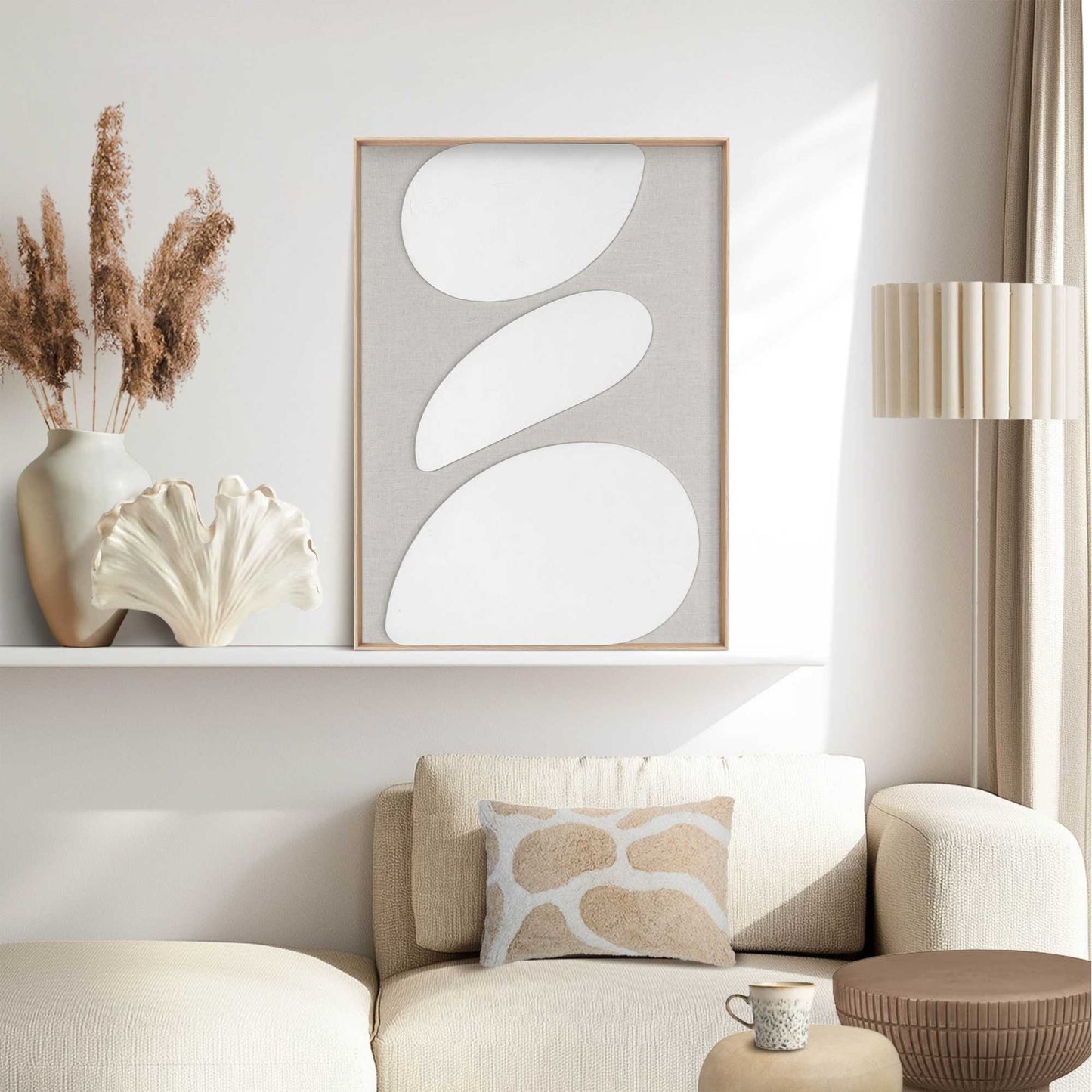 Relief Wandbild Organic Pebbles 70x50