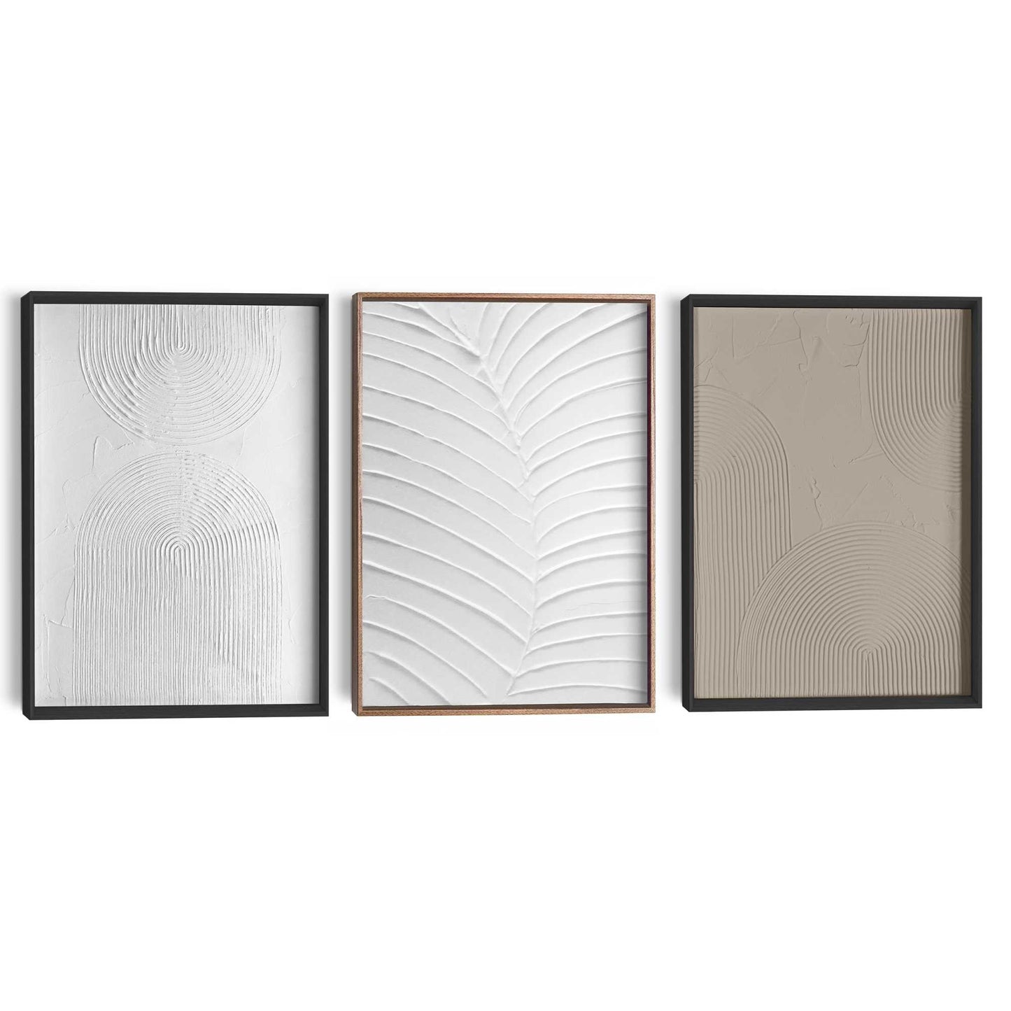 Abstracte wanddecoratie set met structuur Organische Patronen