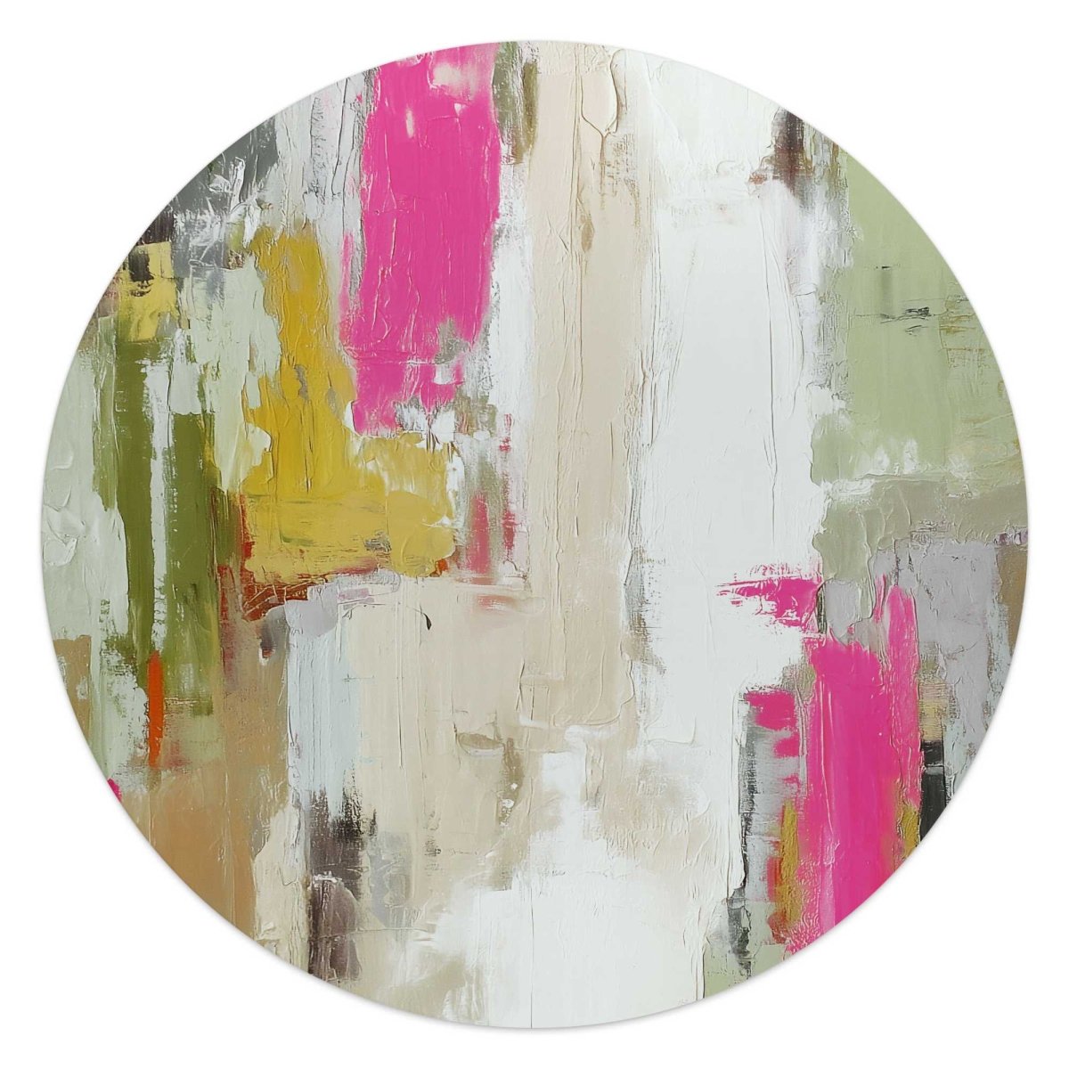 Glasschilderij Abstracte harmonie 50 Rond - Reinders