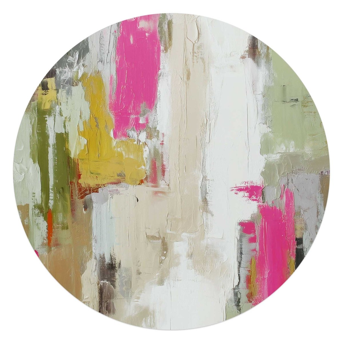 Glasschilderij Abstracte harmonie 70 Rond - Reinders