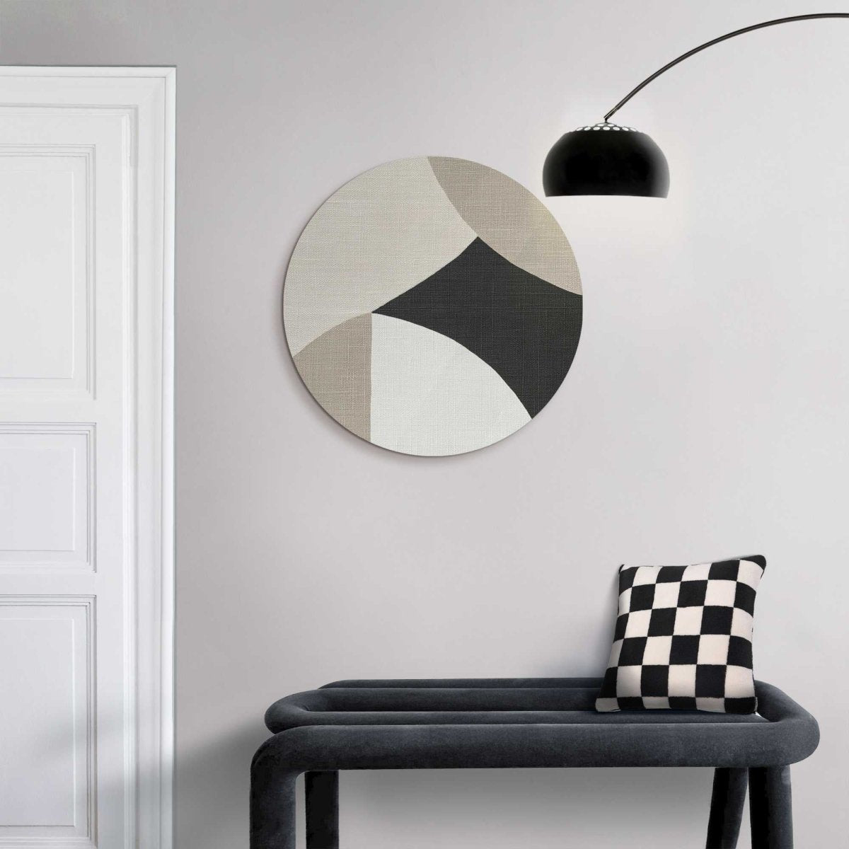 Glasschilderij Abstracte sfeer I 50 Rond - Reinders