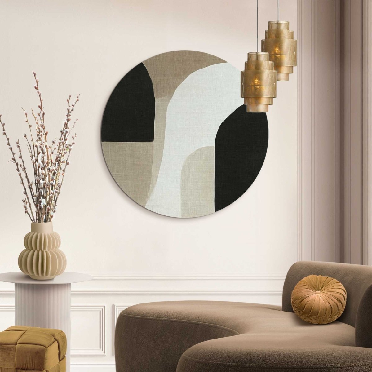 Glasschilderij Abstracte sfeer II 70 Rond - Reinders