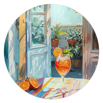 Glasschilderij Aperol in de zon 50 Rond - Reinders