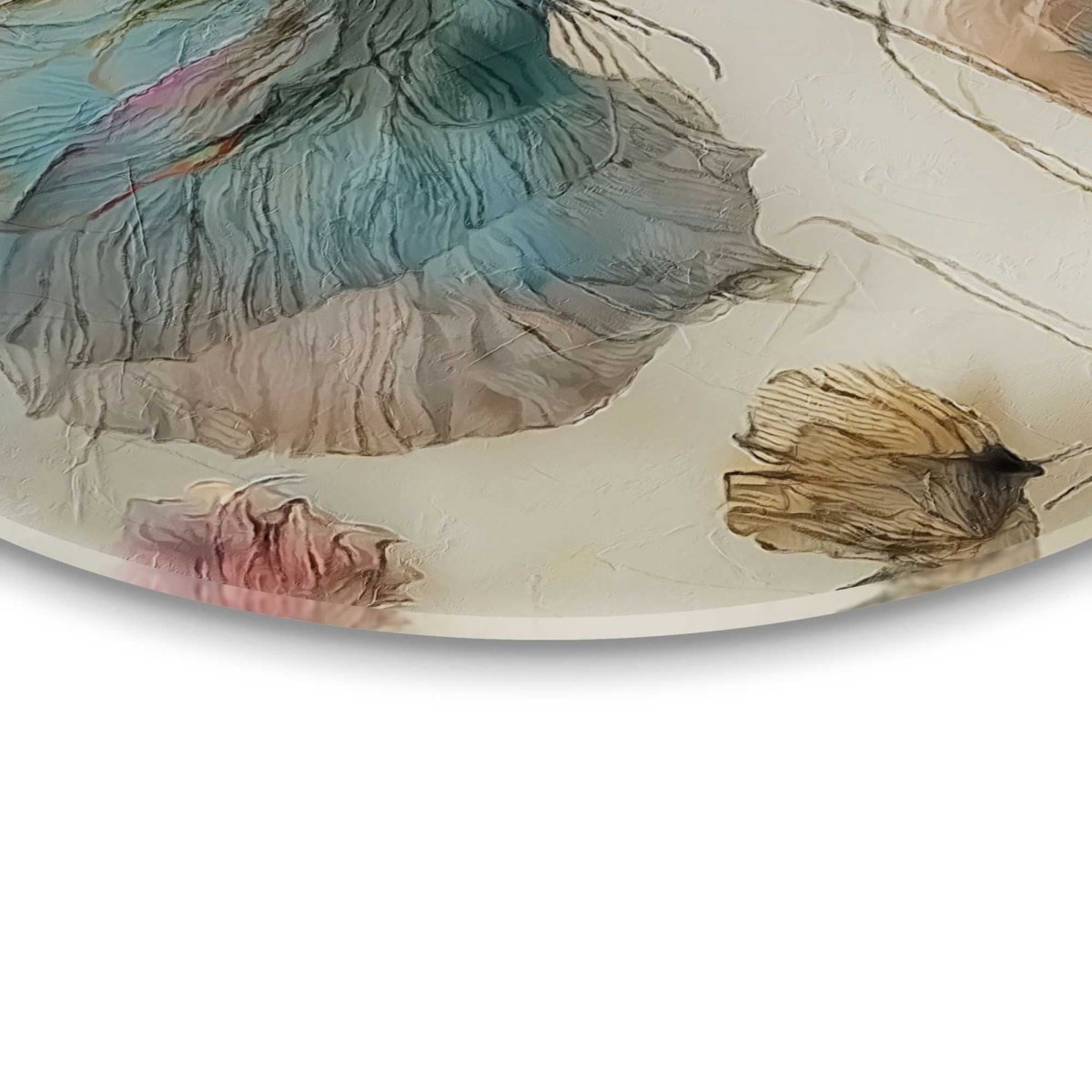 Glasschilderij Aquarel bloemen II 50 Rond - Reinders