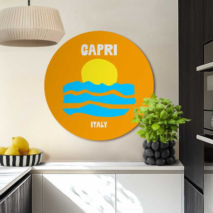 Glasschilderij Capri 70 Rond - Reinders