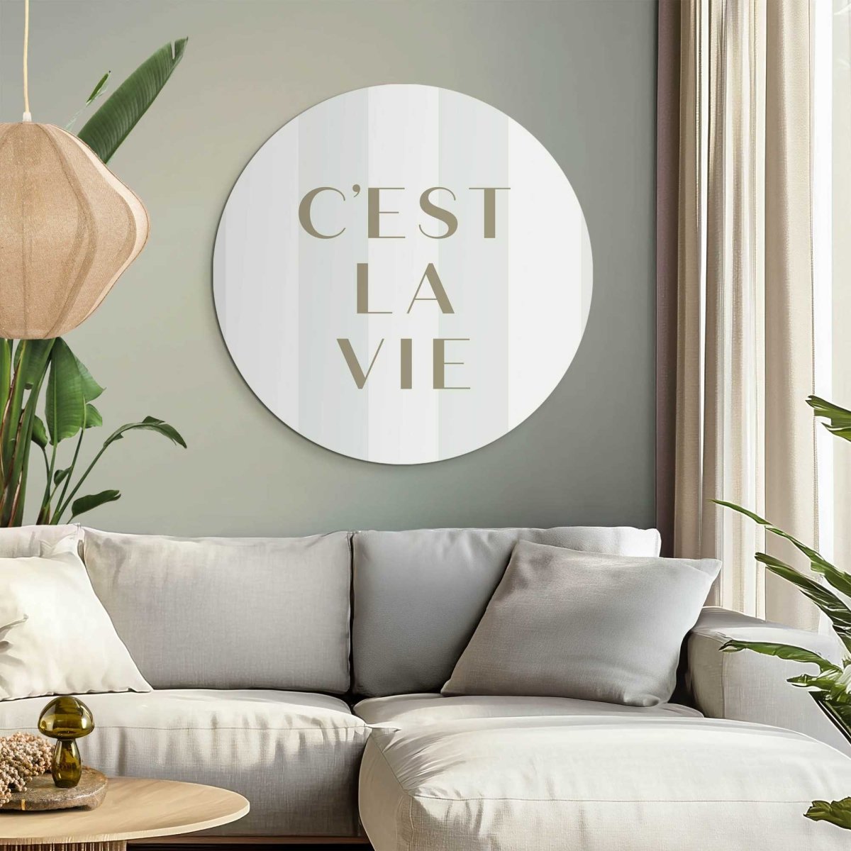 Glasschilderij C'est la vie 70 Rond - Reinders