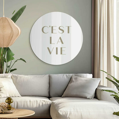 Glasschilderij C'est la vie 70 Rond - Reinders