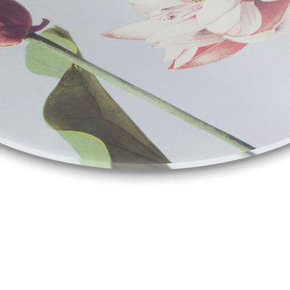 Glasschilderij Elegante Bloem 50 Rond - Reinders