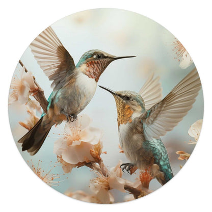 Glasschilderij Kolibri in de lente 50 Rond - Reinders