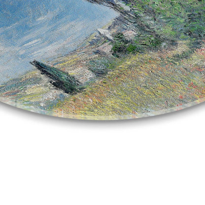 Glasschilderij Monet - landschap in Ile Saint - Martin 50 Rond - Reinders
