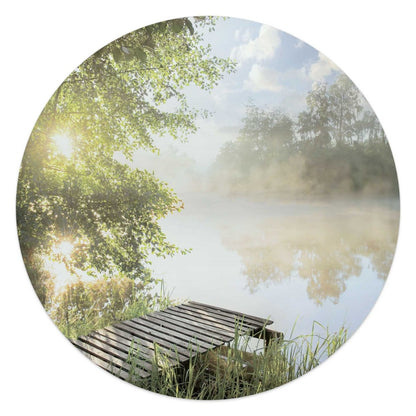 Glasschilderij Ochtend aan het water 50 Rond - Reinders