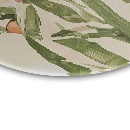 Glasschilderij Outfit groene strepen 70 Rond - Reinders