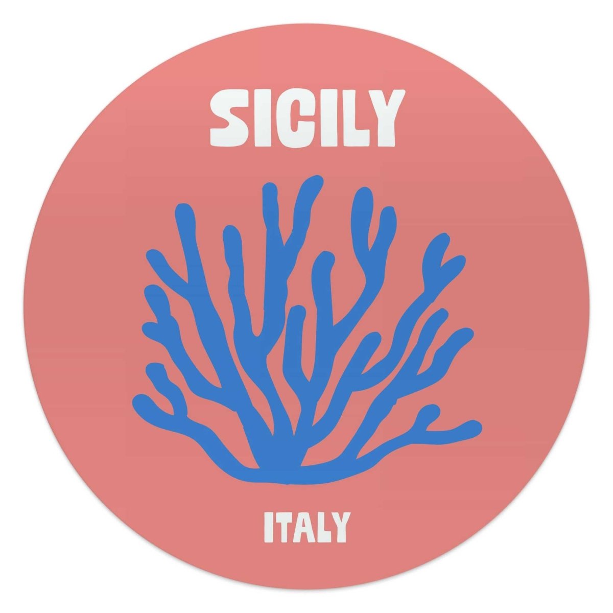 Glasschilderij Sicilië 50 Rond - Reinders