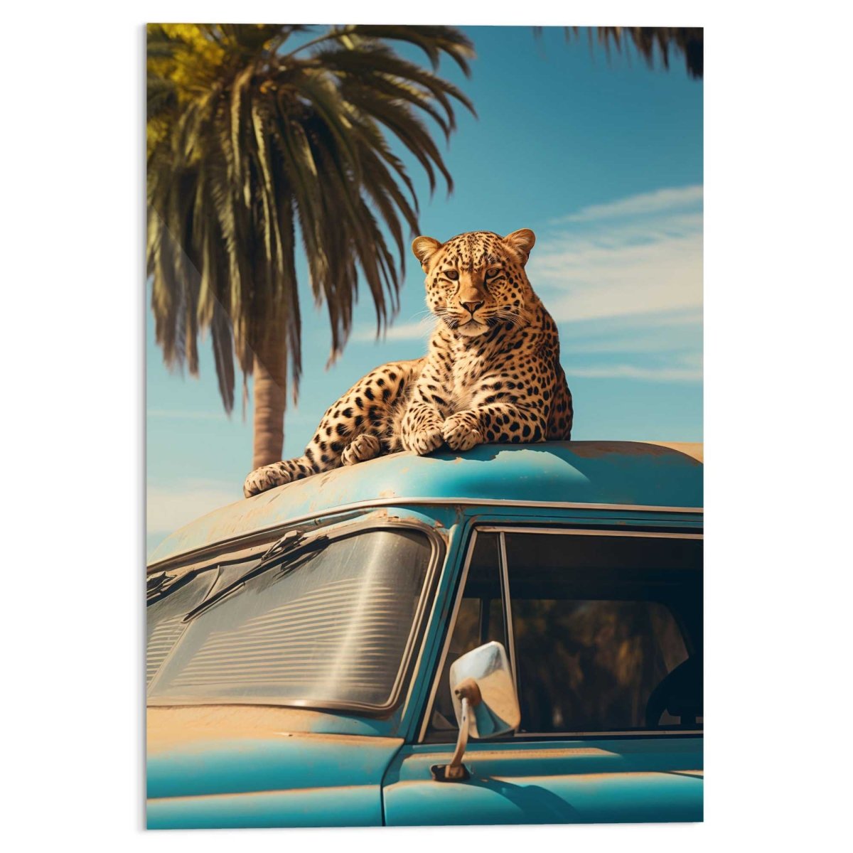 Glasschilderij Tiger Rooftop 100x70 - Deco Glas - Reinders
