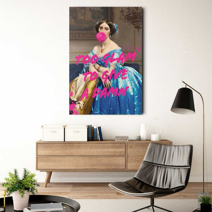 Glasschilderij Too glam to give a damn 116x78 - Reinders