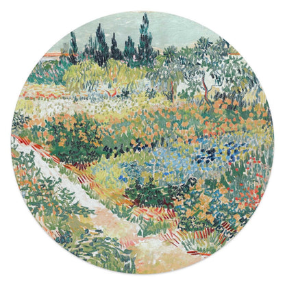 Glasschilderij Van Gogh - Tuin in Arles 50 Rond - Reinders