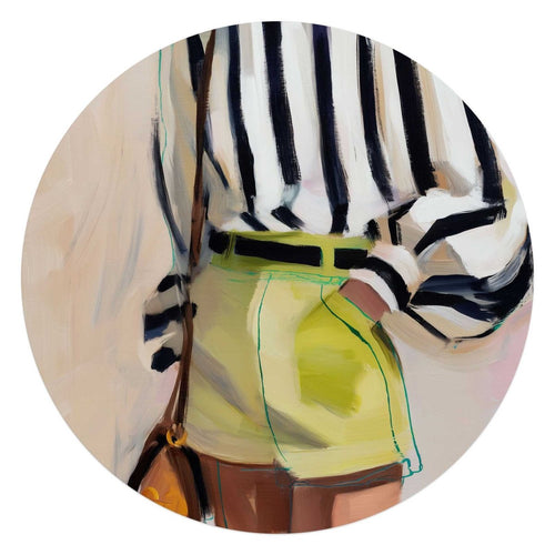 Glasbild Sommer-Outfit 70 Rund