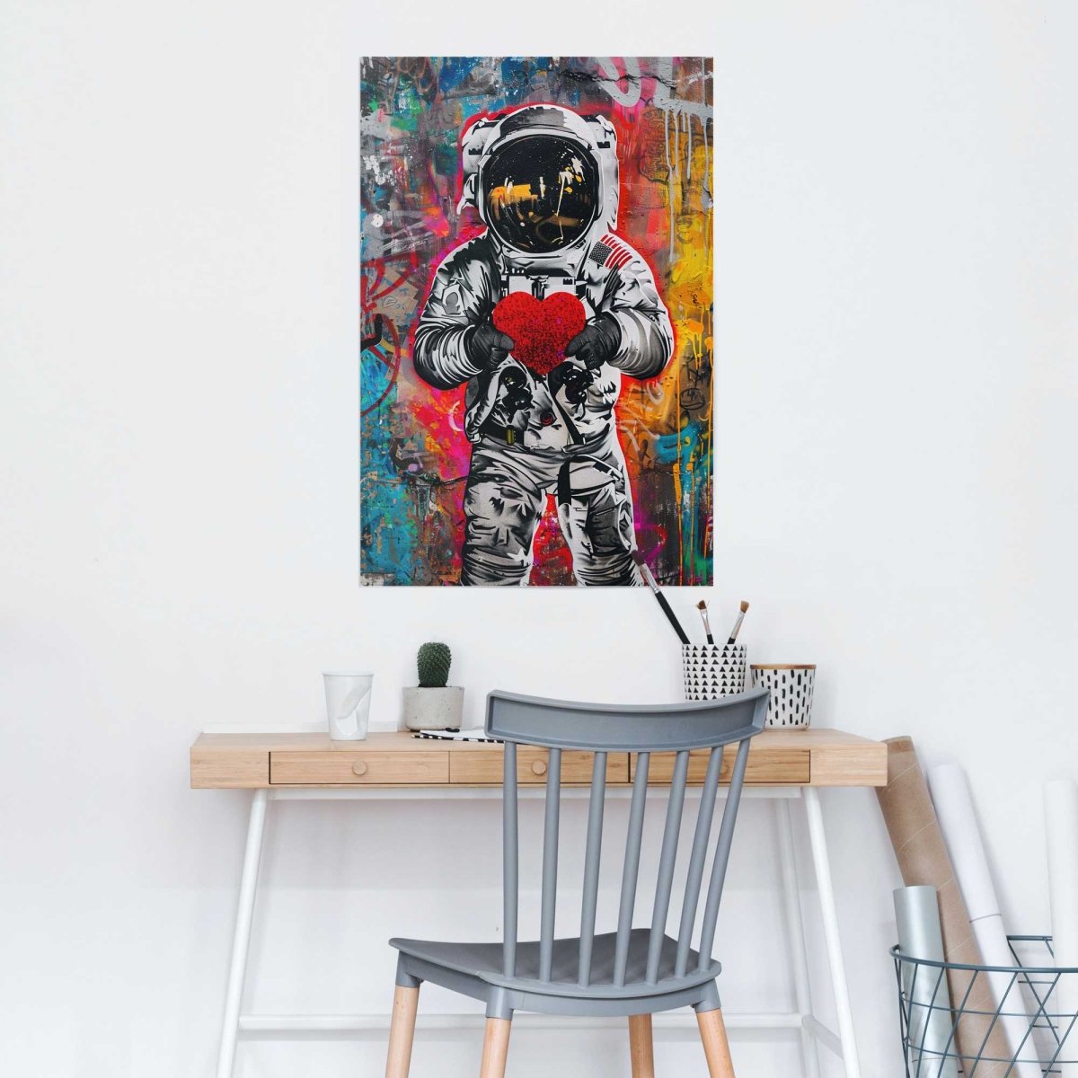 Poster Astronaut Graffiti 91,5x61 - Reinders