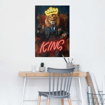 Poster Leeuwenkoning 91,5x61 - Reinders