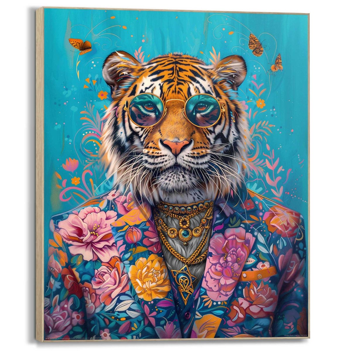 Schilderij Aangeklede tijger 40x50 - Reinders