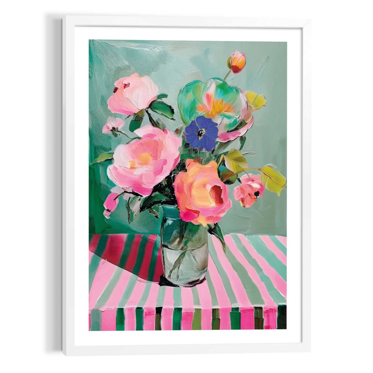 Schilderij Bloemen op tafel 70x50 - Reinders