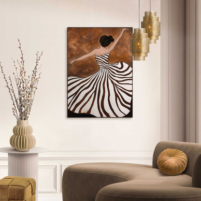 Schilderij Dansende dame 70x50 - Slim Frame - Reinders