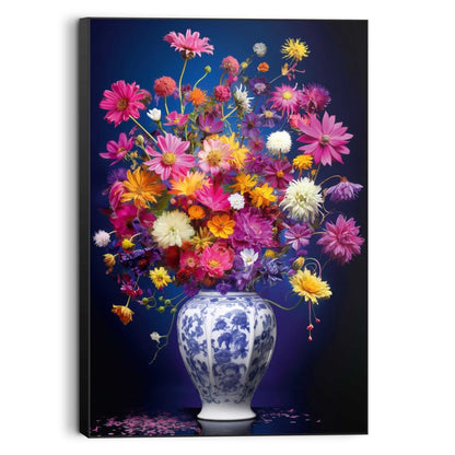 Schilderij Delft Flowers 90x60 - Reinders