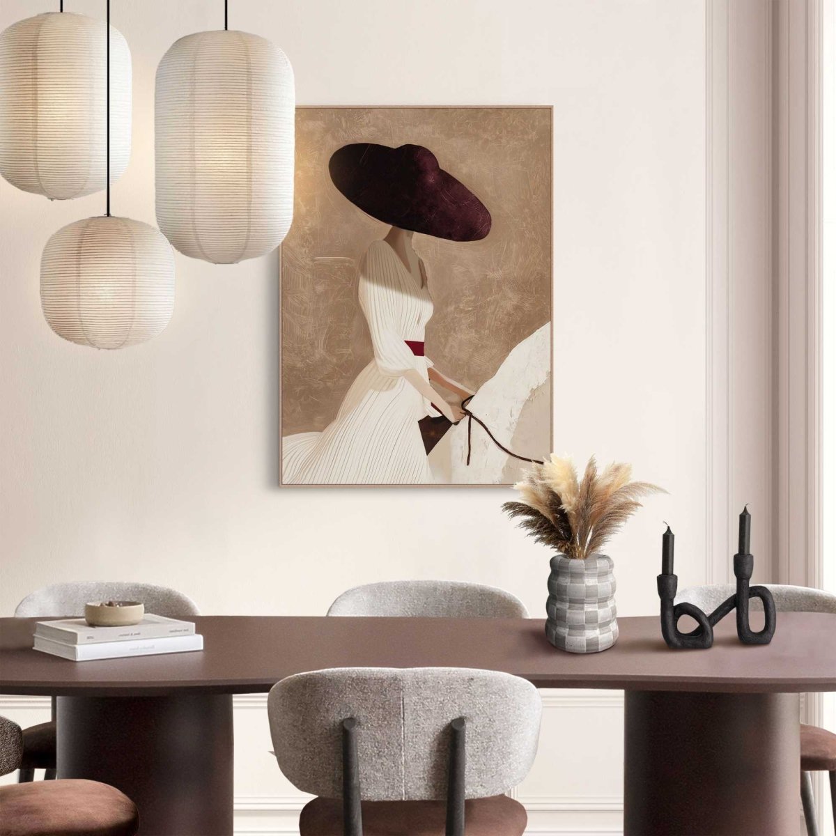Schilderij Elegante Ruiter 70x50 - Slim Frame - Reinders