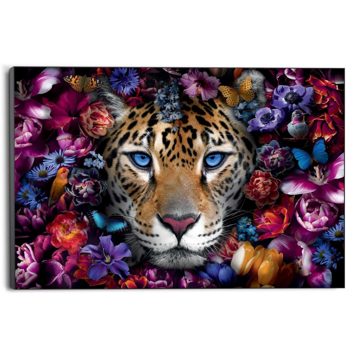 Schilderij Flower Cat 100x140 - Framed Panel - Reinders