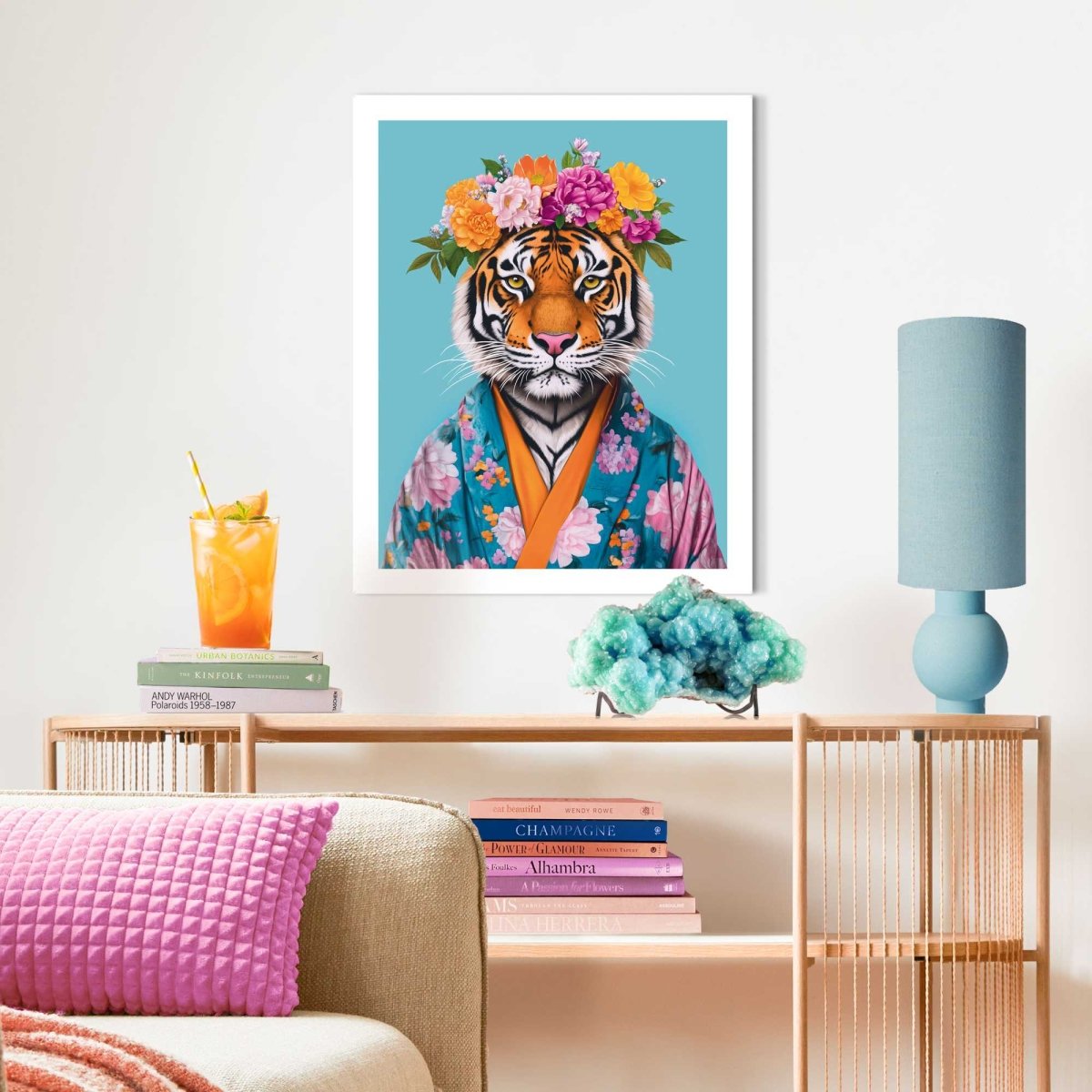 Schilderij Flower Tiger 50x40 - Reinders