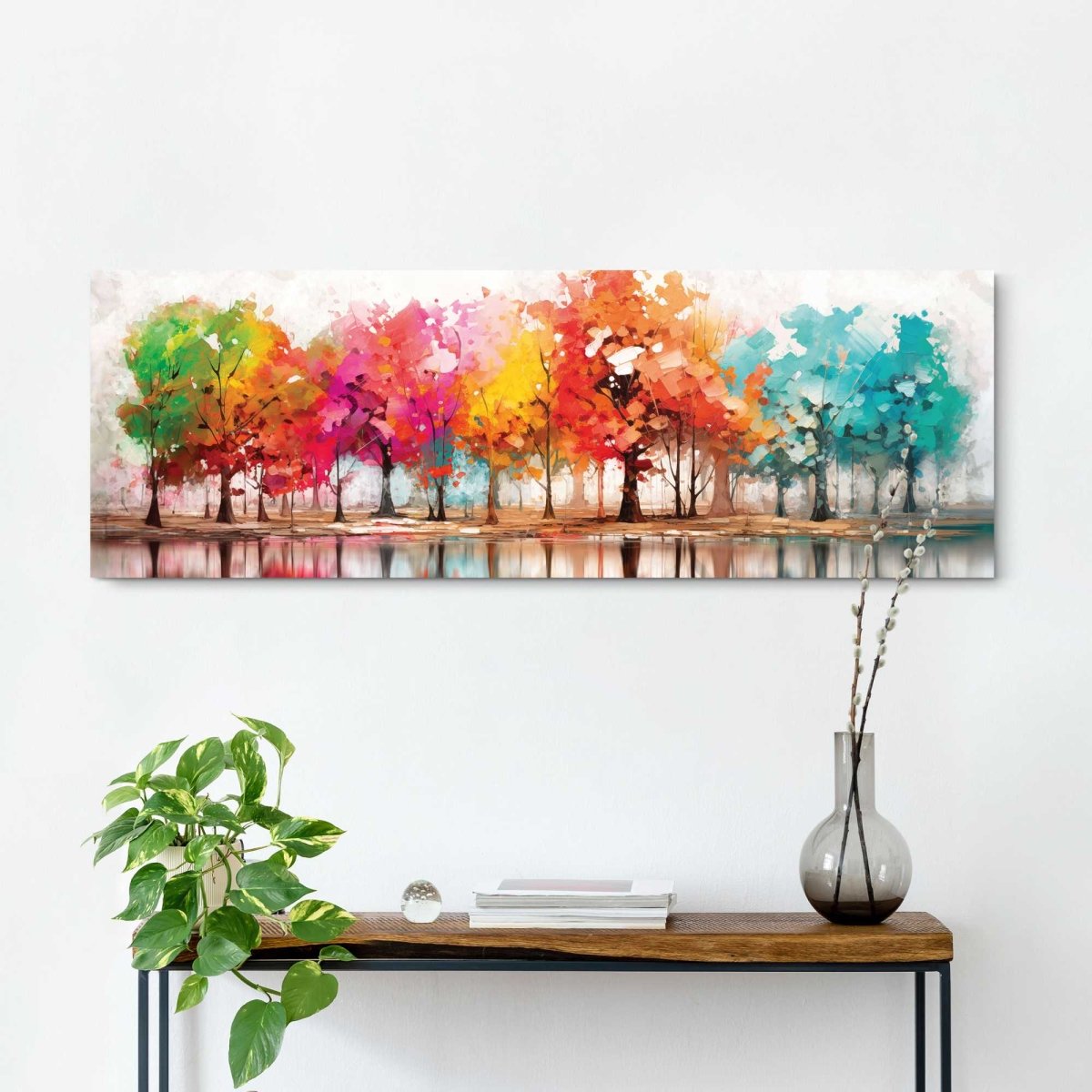 Schilderij Kleurrijk bos 40x118 - Reinders
