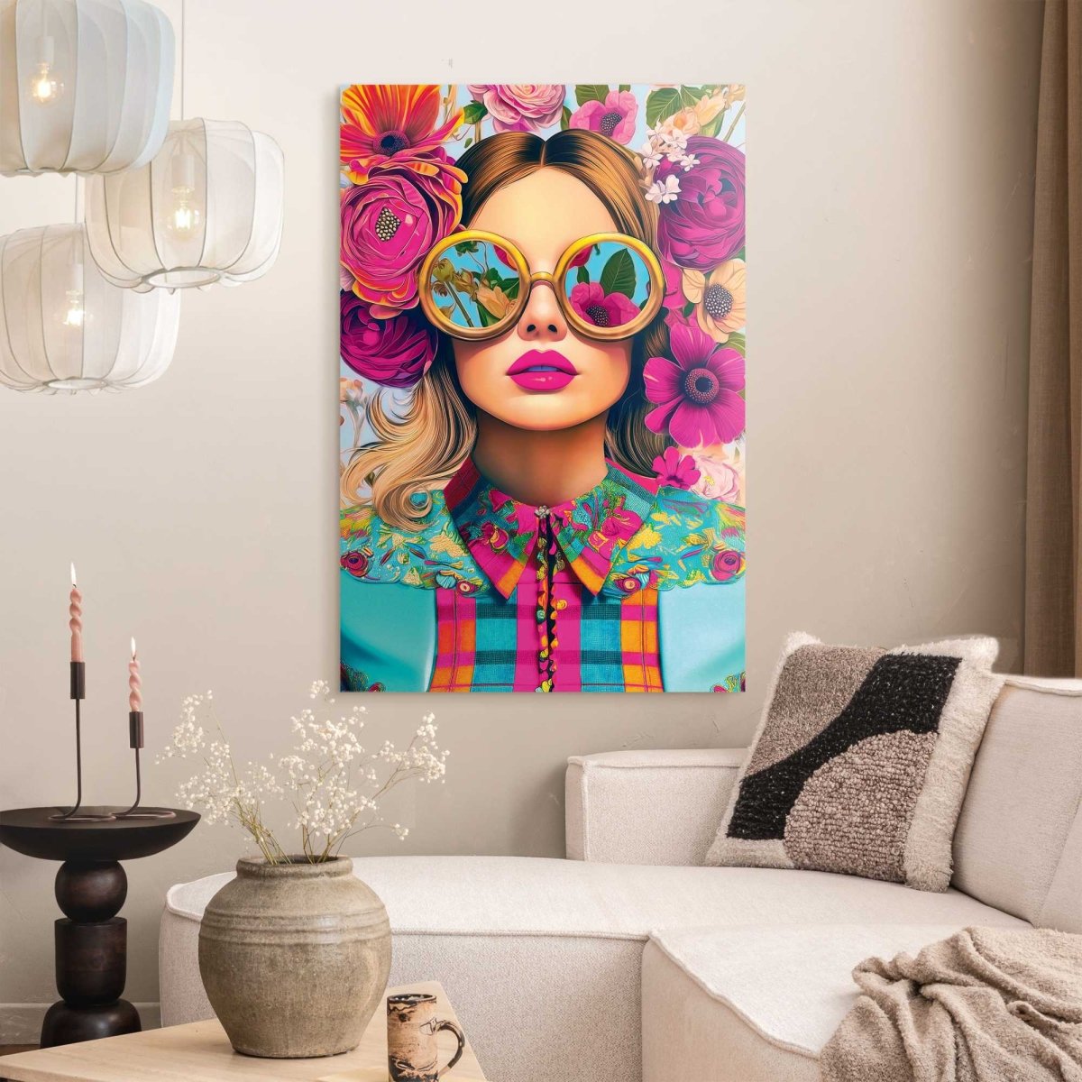 Schilderij Kleurrijk portret 90x60 - Deco Panel - Reinders