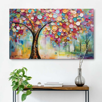 Schilderij Kleurrijke boom 70x118 - Reinders