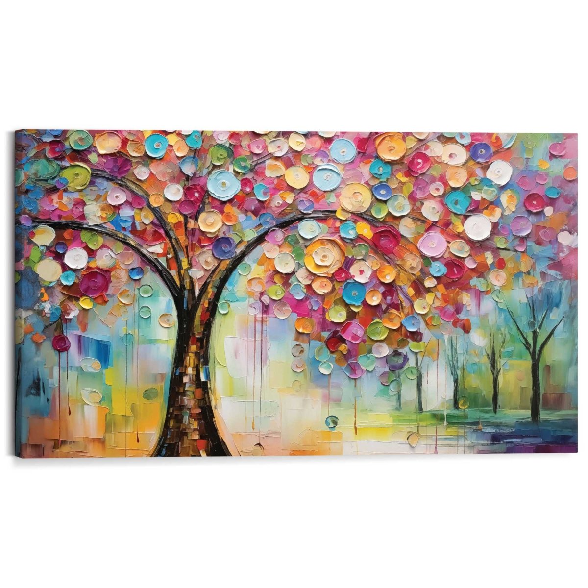 Schilderij Kleurrijke boom 70x118 - Reinders