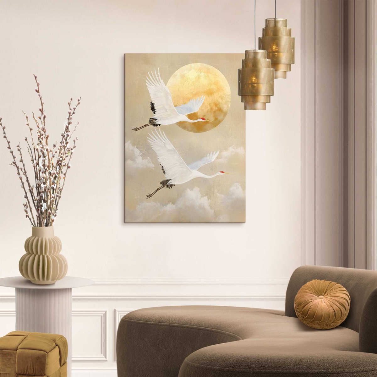 Schilderij Kraanvogels 70x50 - Reinders